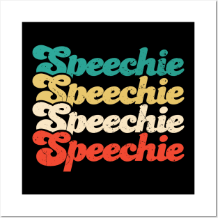 Im Just Speechie - Vintage Retro SLP Shirt for Speech Therapist Posters and Art